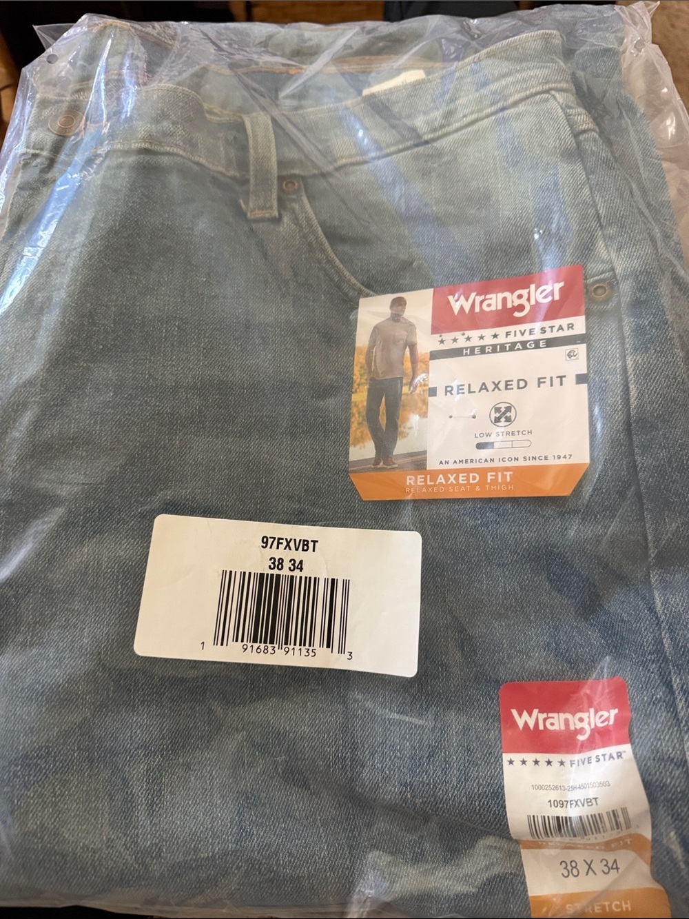 Wrangler Relaxed Fit Jeans in Light Blue Denim